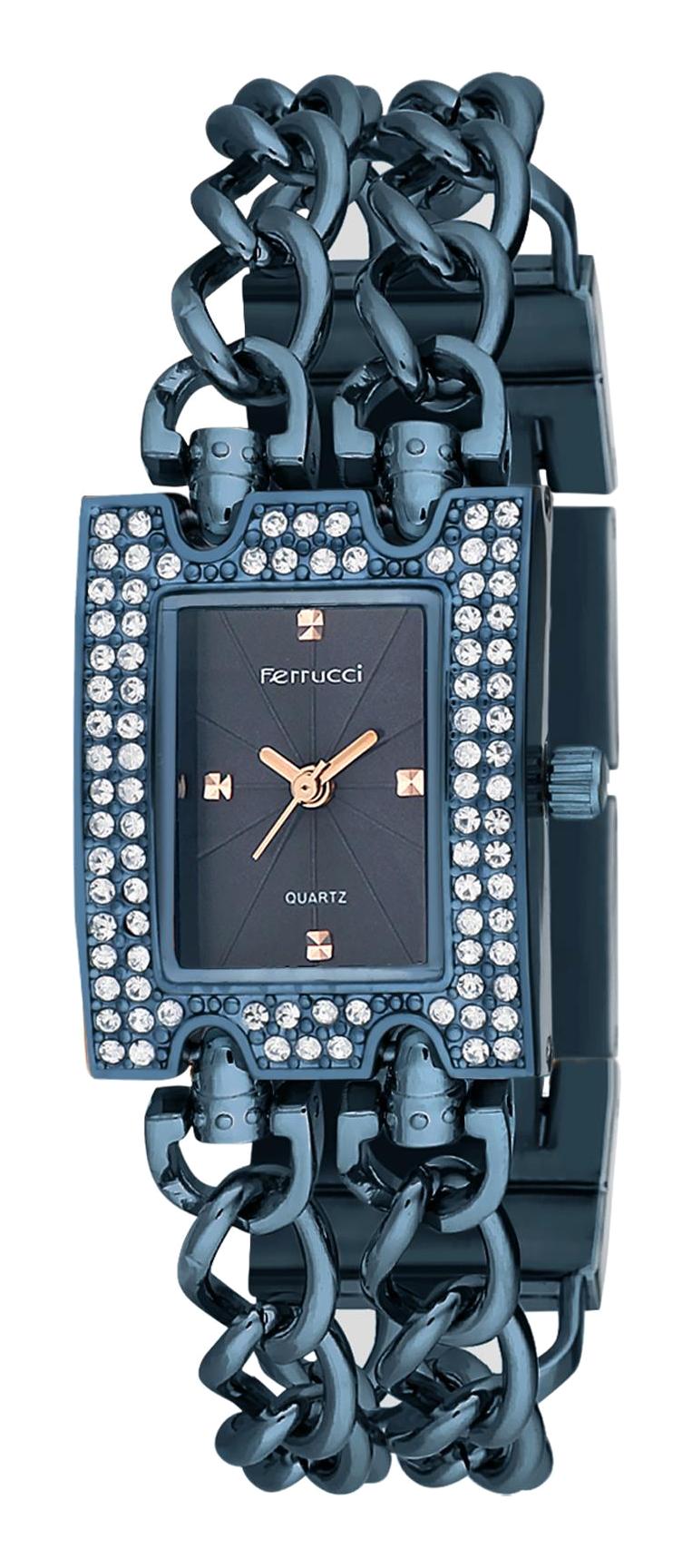 Ferrucci 2FM1103 38 mm Lacivert Metal Kordon Analog Kadın Kol Saati