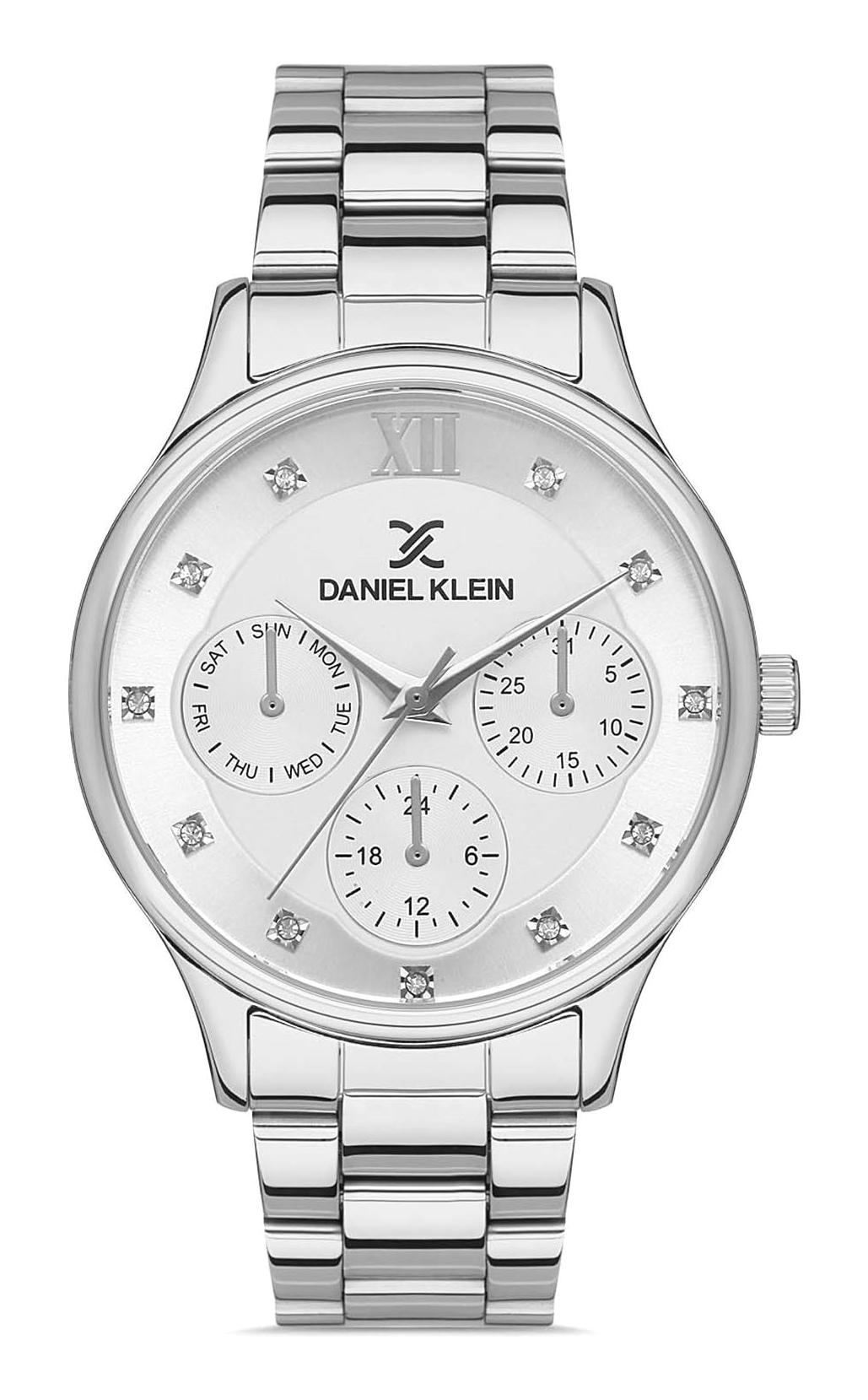 Daniel Klein DKE.1.10125.1 Takvimli 34 mm Gri Metal Kordon Analog Kadın Kol Saati