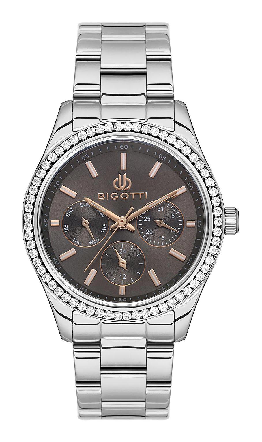 Bigotti BG.1.10469.2 36 mm Gri Çelik Kordon Analog Kadın Kol Saati
