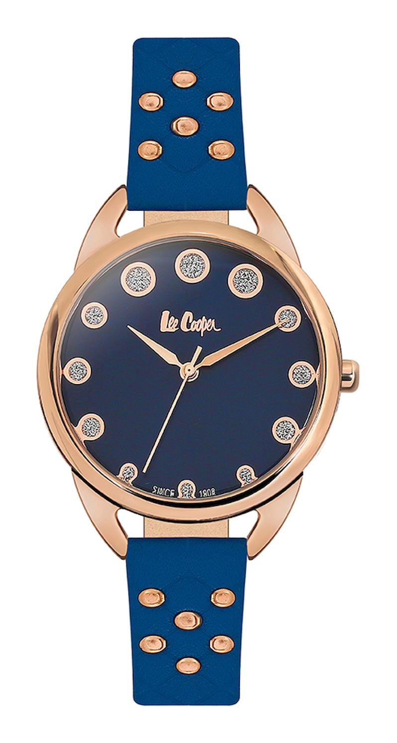 Lee Cooper LC06388.499 40 mm Lacivert Plastik Kordon Analog Kadın Kol Saati