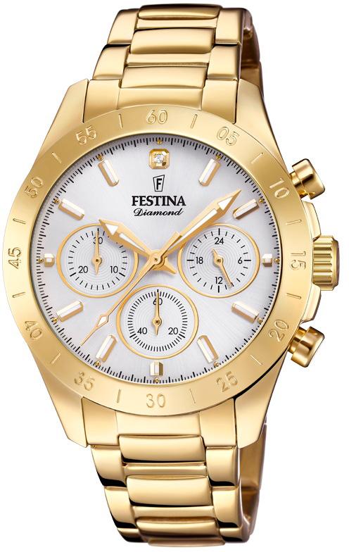 Festina F20400-1 38 mm Altın Çelik Kordon Analog Kadın Kol Saati