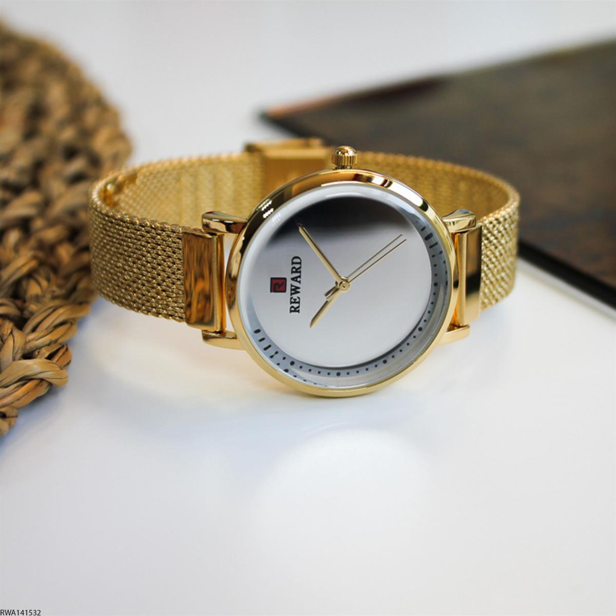 Reward RWA141532 34 mm Altın Metal Kordon Analog Kadın Kol Saati