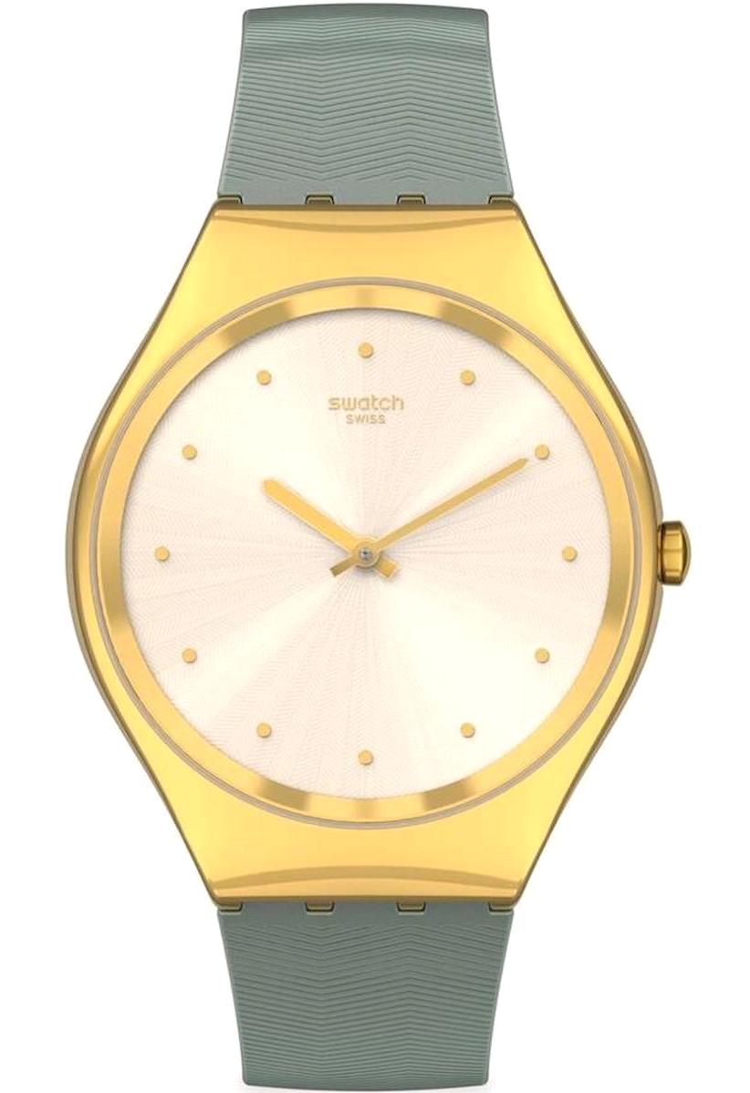 Swatch SYXG113 38 mm Yeşil Silikon Kordon Analog Kadın Kol Saati