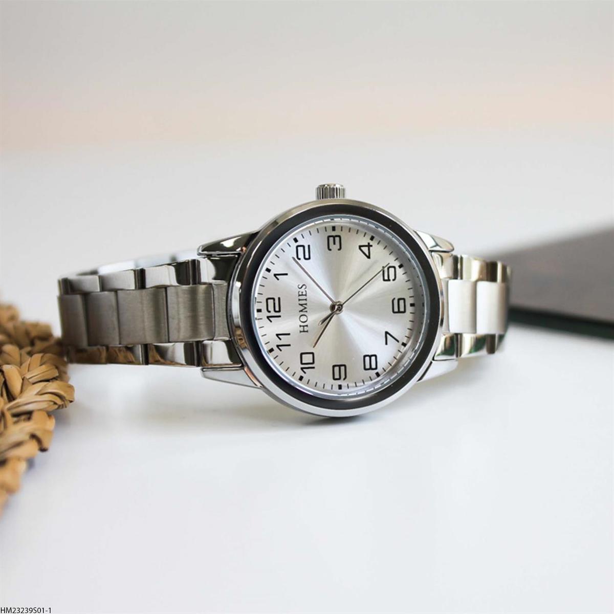 Homies HM23239S01-1 32 mm Gri Çelik Kordon Analog Kadın Kol Saati