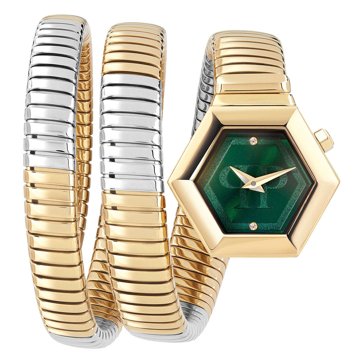 Philipp Plein PWZAA0323 28 mm Altın-Gri Çelik Kordon Analog Kadın Kol Saati