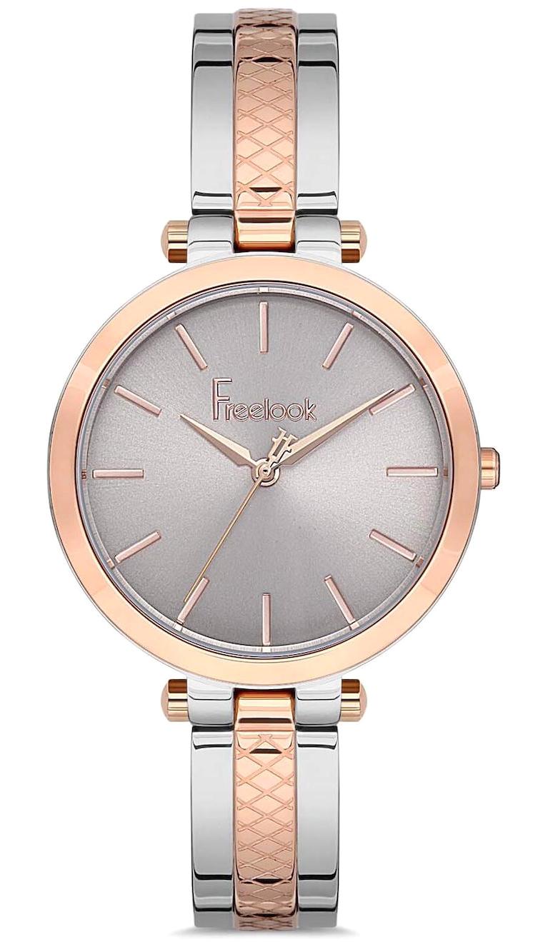 Freelook FL.1.10156.1 36 mm Gri-Rose Gold Çelik Kordon Analog Kadın Kol Saati