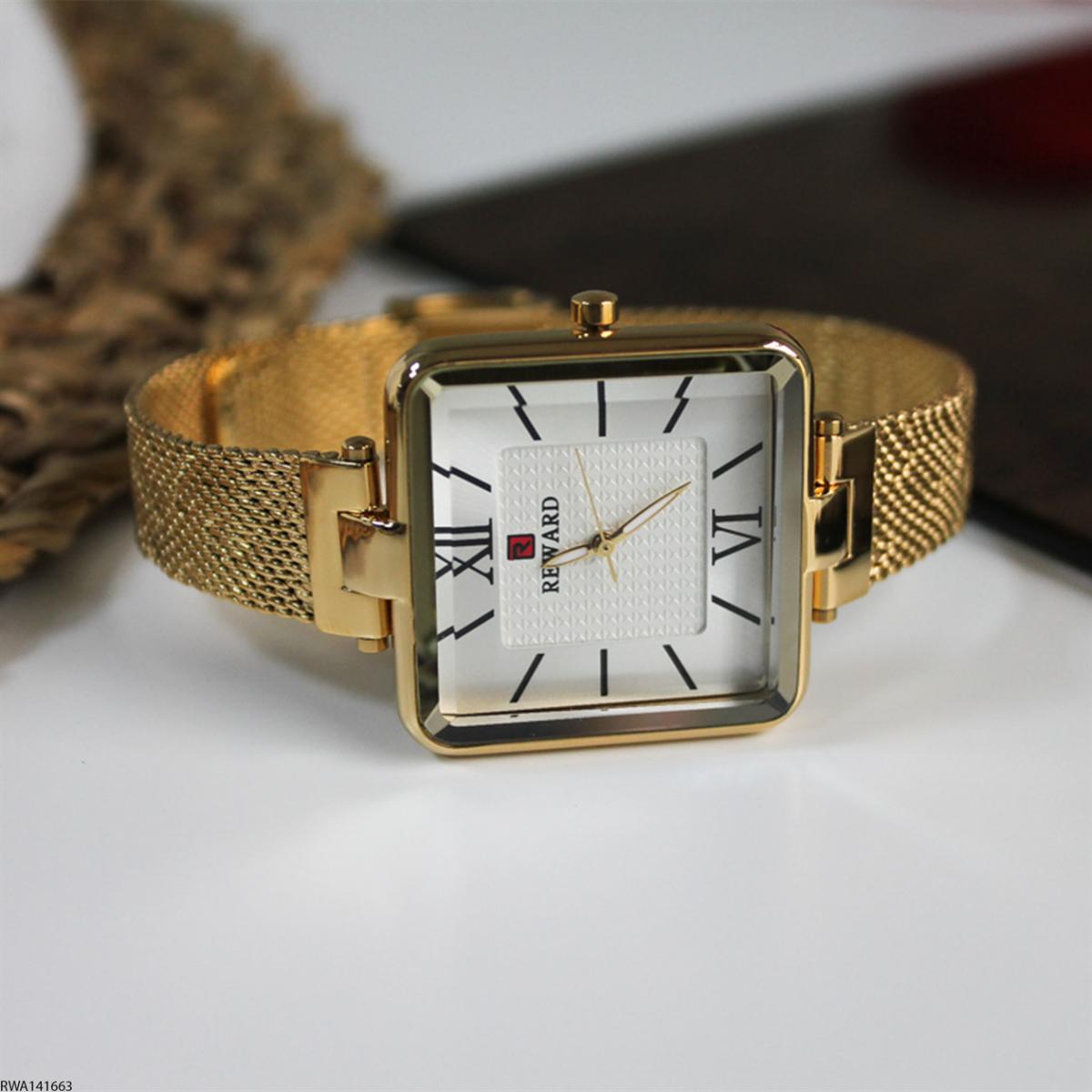 Reward RWA141663 33 mm Altın Çelik Kordon Analog Kadın Kol Saati