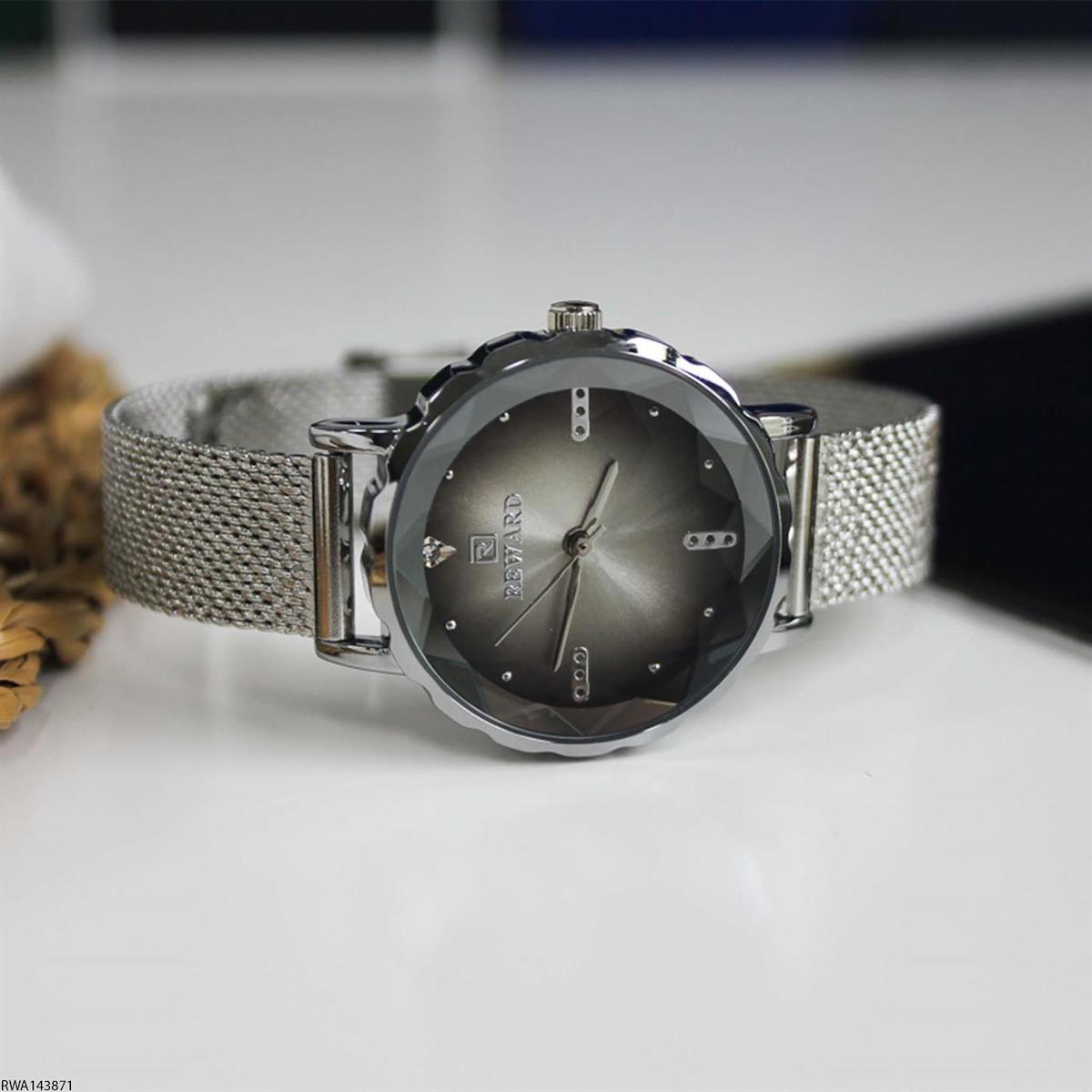 Reward RWA143871 33 mm Gri Çelik Kordon Analog Kadın Kol Saati