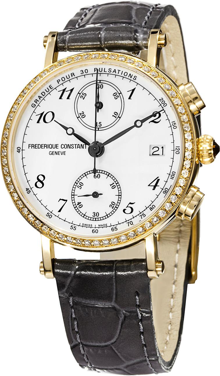 Frederique Constant FC291A2RD5 34 mm Siyah Deri Kordon Analog Kadın Kol Saati