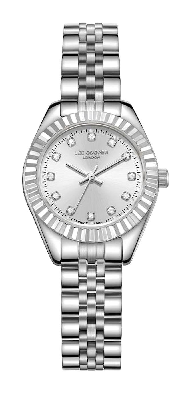 Lee Cooper LC07956.330 40 mm Gri Çelik Kordon Analog Kadın Kol Saati