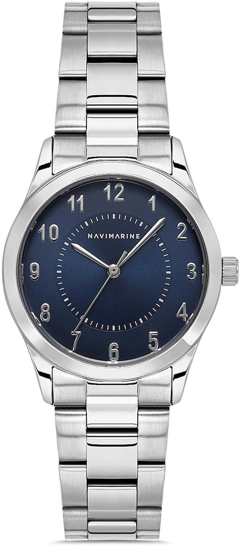 Navimarine M197-03 30 mm Gri Çelik Kordon Analog Kadın Kol Saati