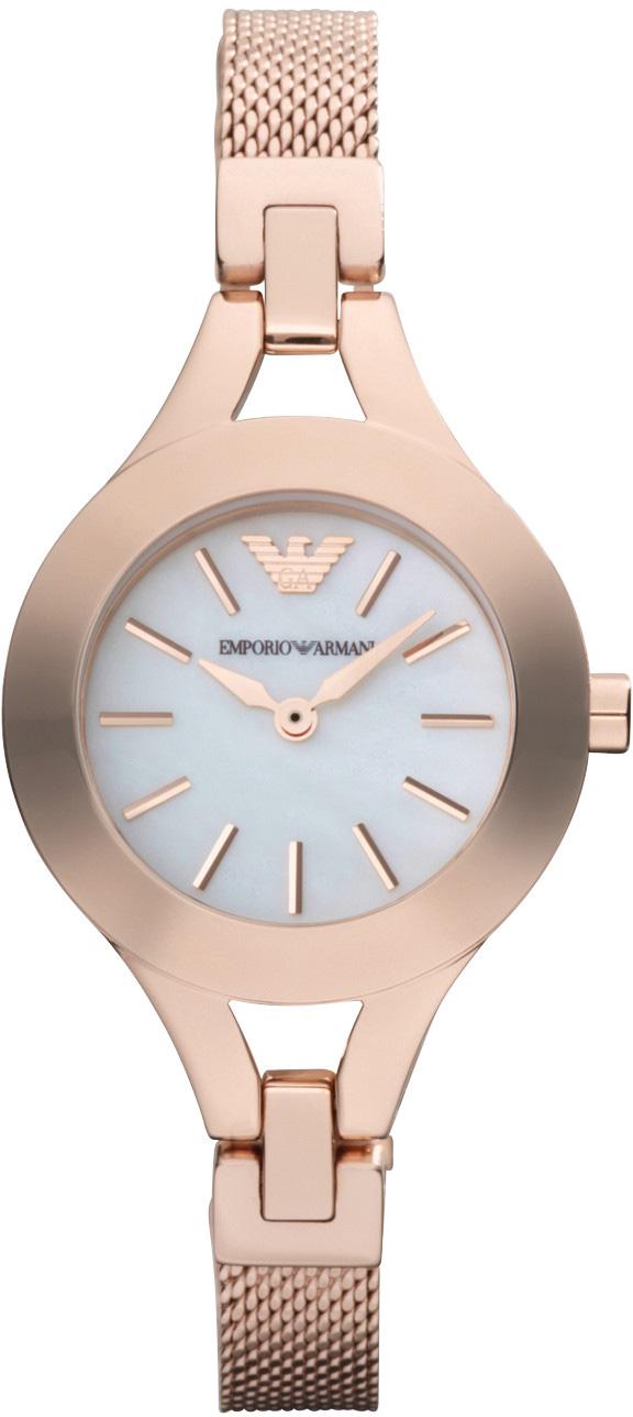 Emporio Armani AR7329 28 mm Pembe Çelik-Hasır Kordon Analog Kadın Kol Saati