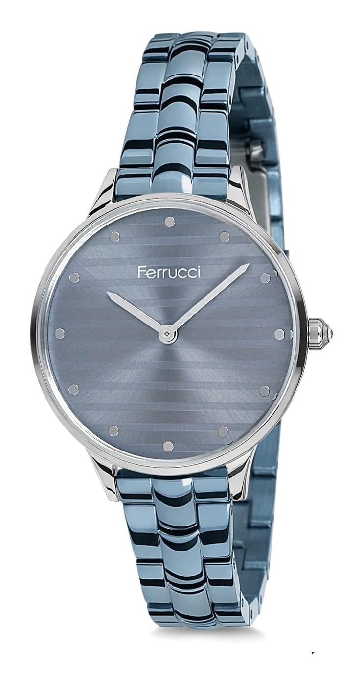 Ferrucci 9FM2152 38 mm Mavi Metal Kordon Analog Kadın Kol Saati