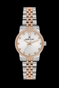 Daniel Klein DKF.1336.06 36 mm Gri-Rose Gold Metal Kordon Analog Kadın Kol Saati