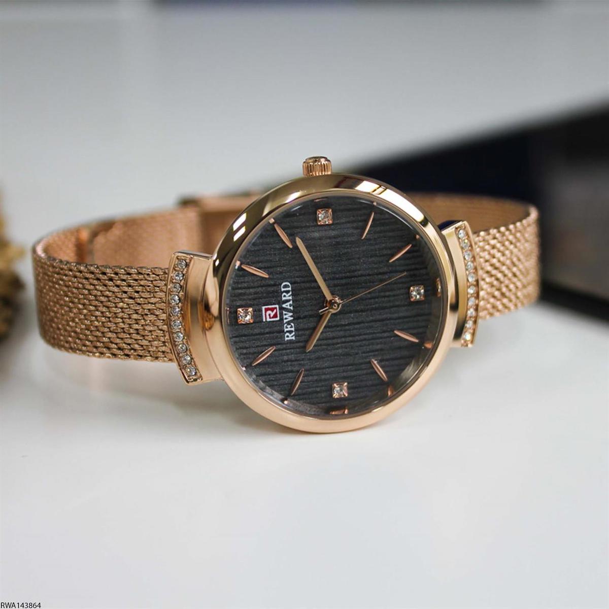 Reward RWA143864 33 mm Rose Gold Çelik Kordon Analog Kadın Kol Saati
