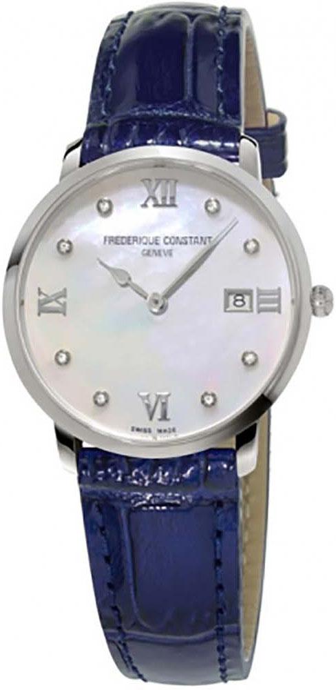 Frederique Constant FC220MPWD3S6 34 mm Lacivert Deri Kordon Analog Kadın Kol Saati