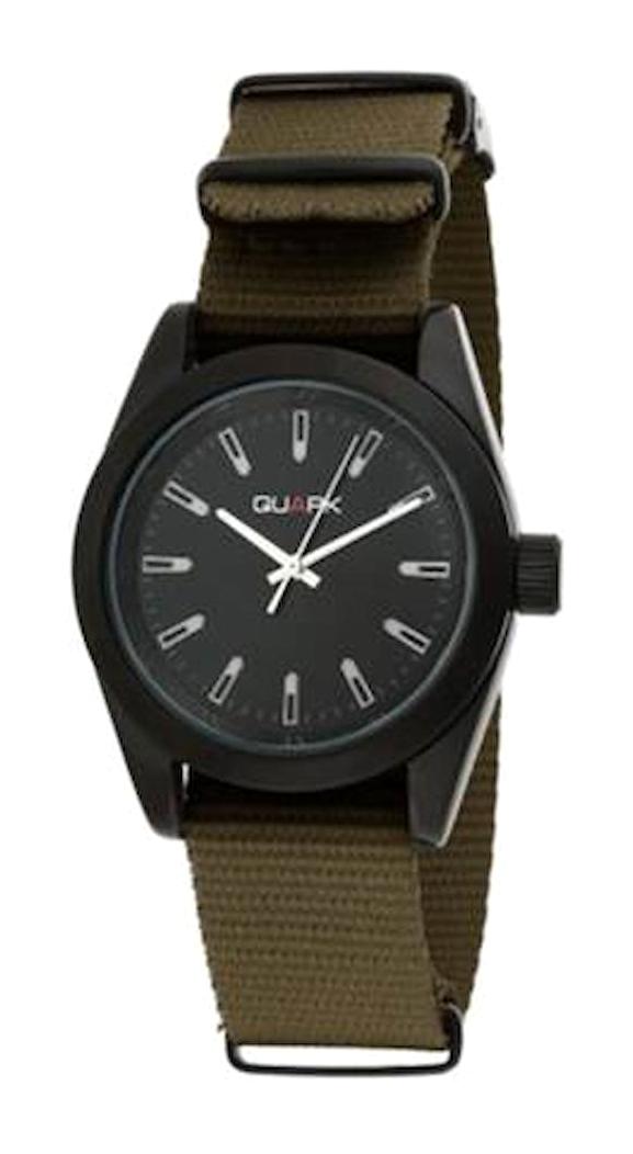 Quark QC-100-3 39 mm Yeşil Kumaş Kordon Analog Kadın Kol Saati