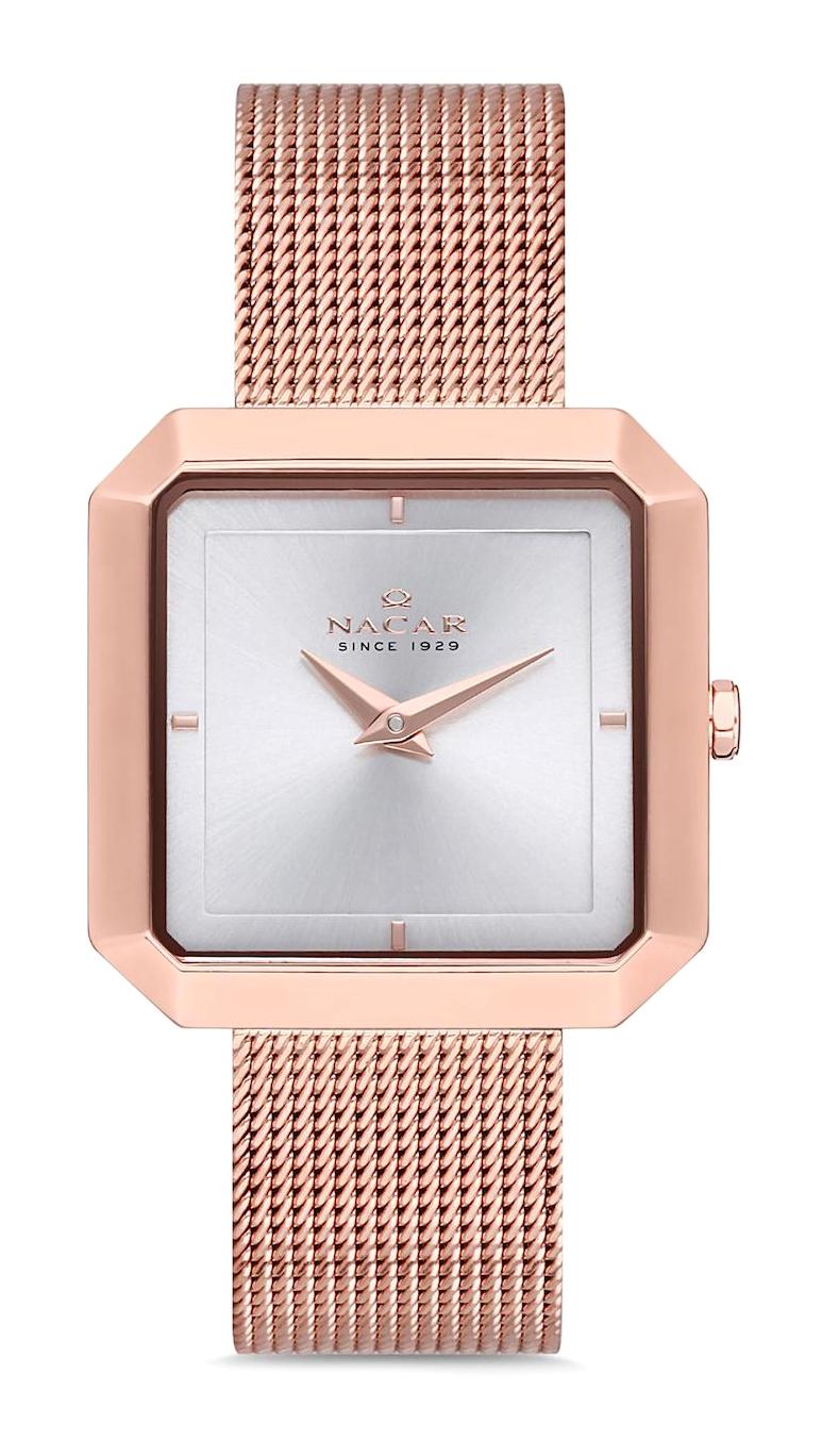 Nacar 183914C013-RSM 29 mm Rose Gold Hasır Kordon Analog Kadın Kol Saati