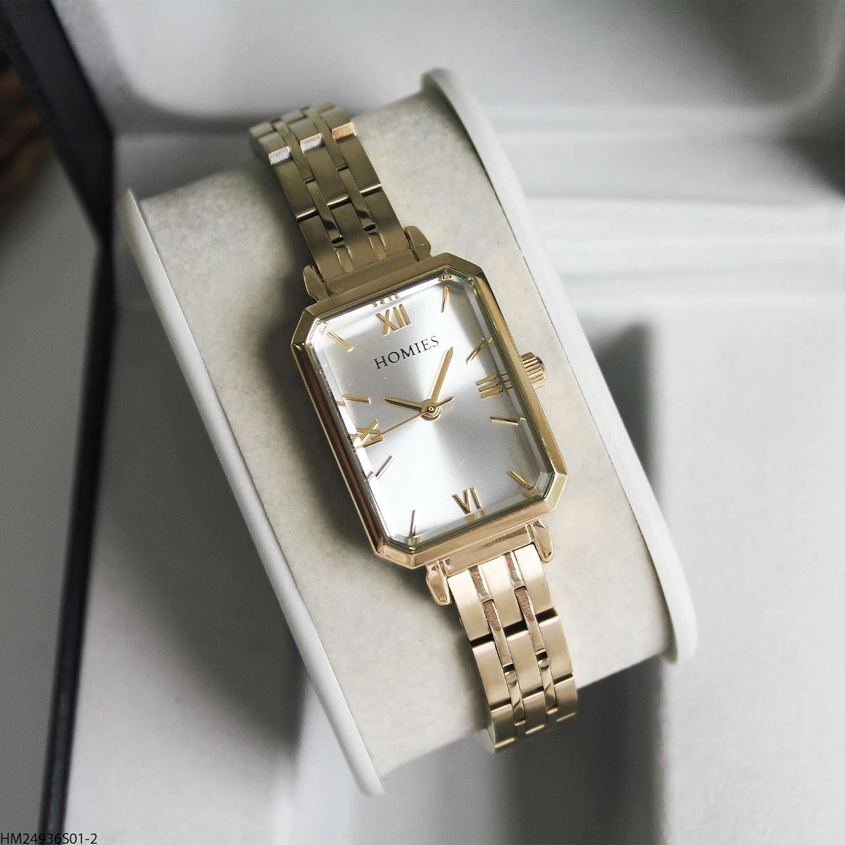 Homies HM24936S01-2 24 mm Altın Çelik Kordon Analog Kadın Kol Saati