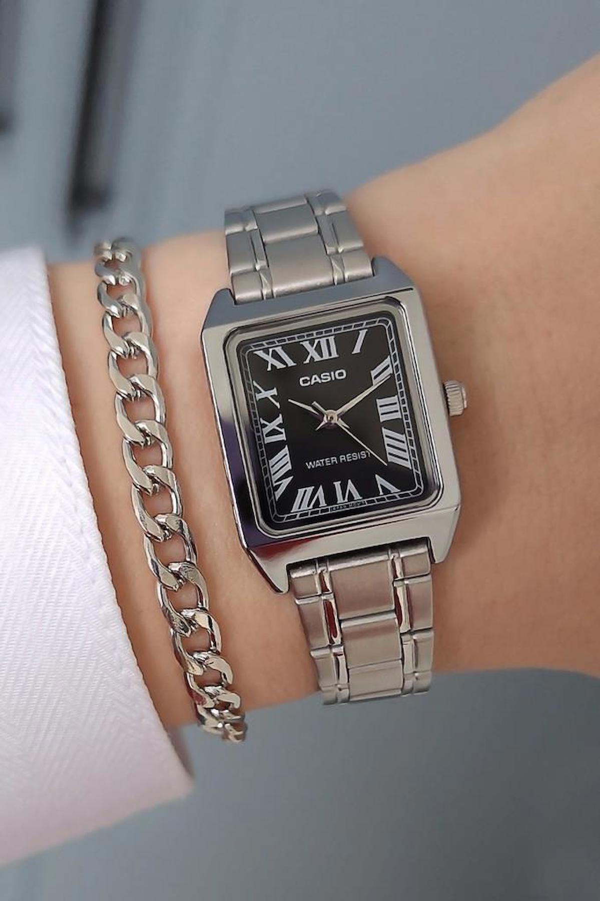 Casio 20 mm Gri Çelik Kordon Analog Kadın Kol Saati