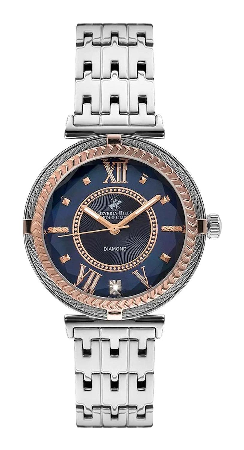 Beverly Hills Polo Club BP3222X.590 36 mm Gri Çelik Kordon Analog Kadın Kol Saati