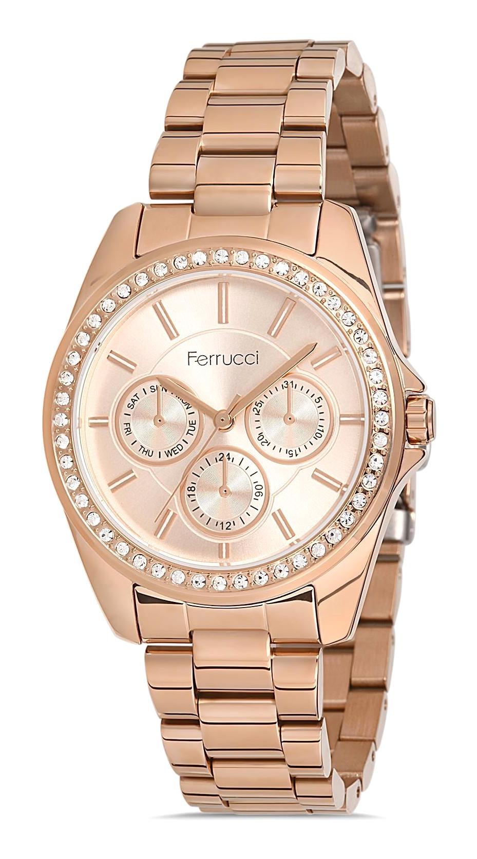 Ferrucci 9FM2637 36 mm Rose Gold Metal Kordon Analog Kadın Kol Saati