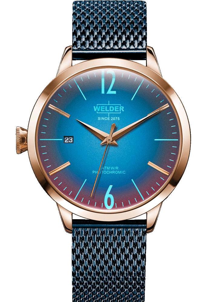 Welder Watch WRC607 Takvimli 38 mm Lacivert Çelik Kordon Analog Kadın Kol Saati