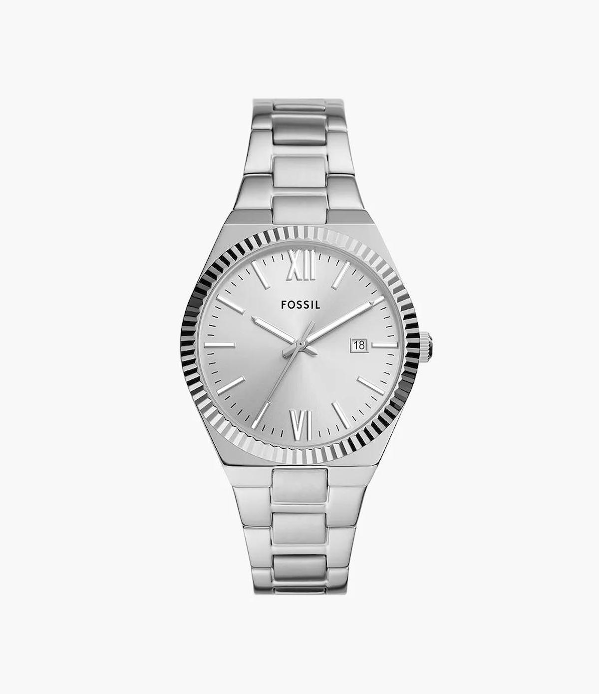 Fossil ES5300 38 mm Gri Çelik Kordon Analog Kadın Kol Saati