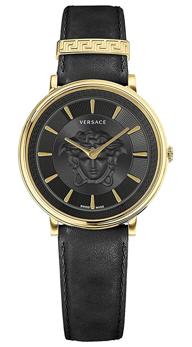 Versace VRSCVE8101919 38 mm Siyah Deri Kordon Analog Kadın Kol Saati