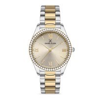 Daniel Klein DKE.1.10305.4 35 mm Altın-Gri Çelik Kordon Analog Kadın Kol Saati
