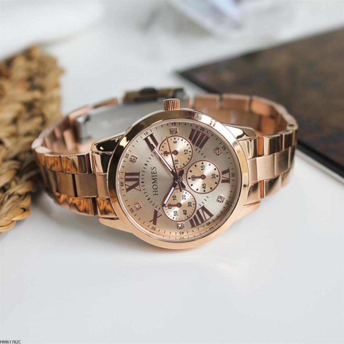 Homies HM61782C 35 mm Rose Gold Metal Kordon Analog Kadın Kol Saati