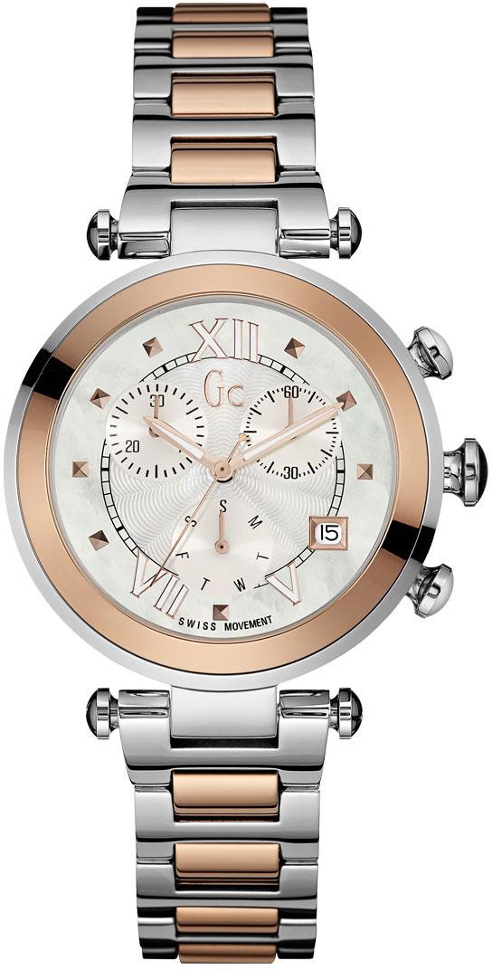 Guess GCY05002M1MF Takvimli 36 mm Gri-Rose Gold Çelik Kordon Analog Kadın Kol Saati