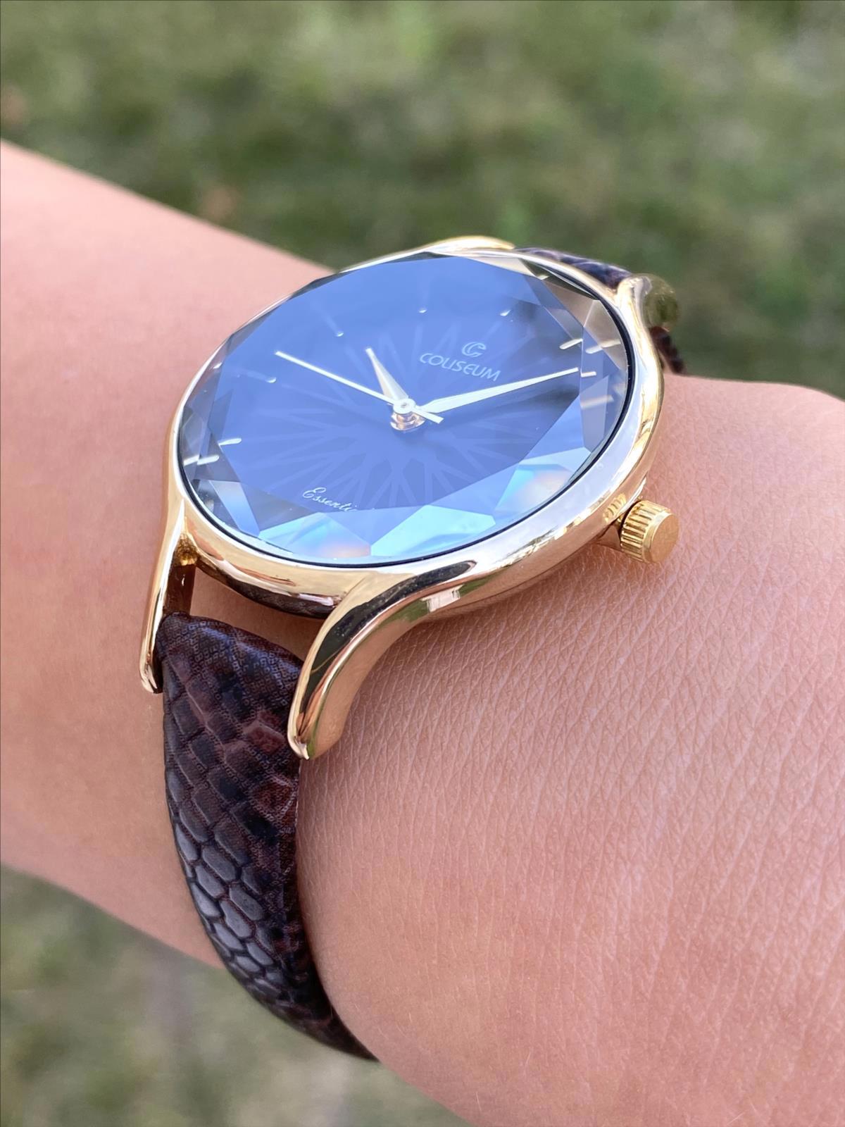 Coliseum 34 mm Kahverengi Deri Kordon Analog Kadın Kol Saati