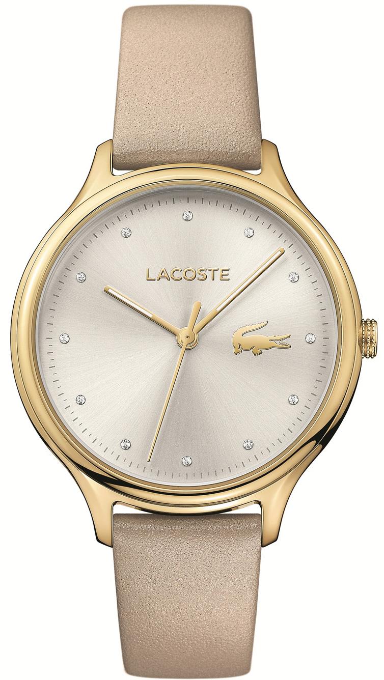 Lacoste LAC2001007 38 mm Bej Deri Kordon Analog Kadın Kol Saati