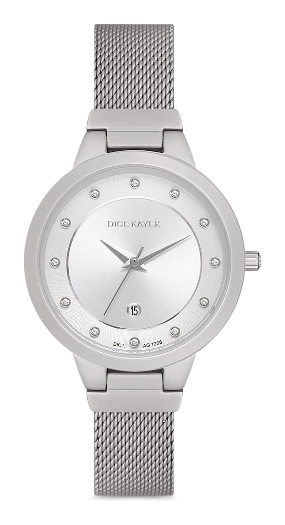 Dice Kayek DK.1.AG1235.10 34 mm Gri Çelik Kordon Analog Kadın Kol Saati