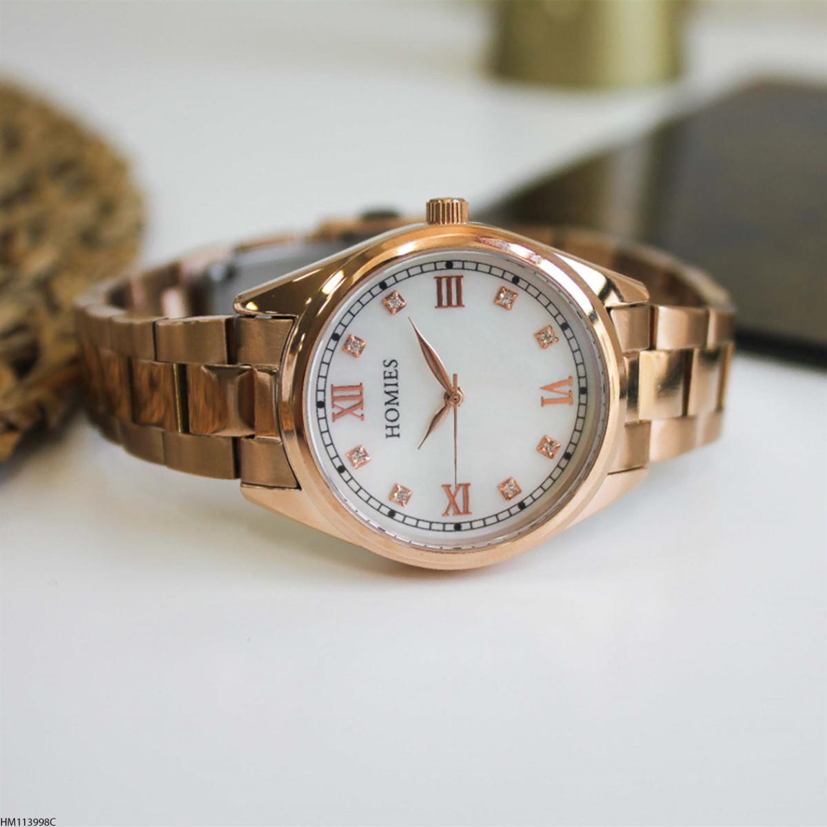 Homies HM11398C 34 mm Rose Gold Çelik Kordon Analog Kadın Kol Saati