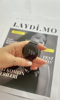 Laydi.Mo 28 mm Siyah Hasır Kordon Analog Kadın Kol Saati