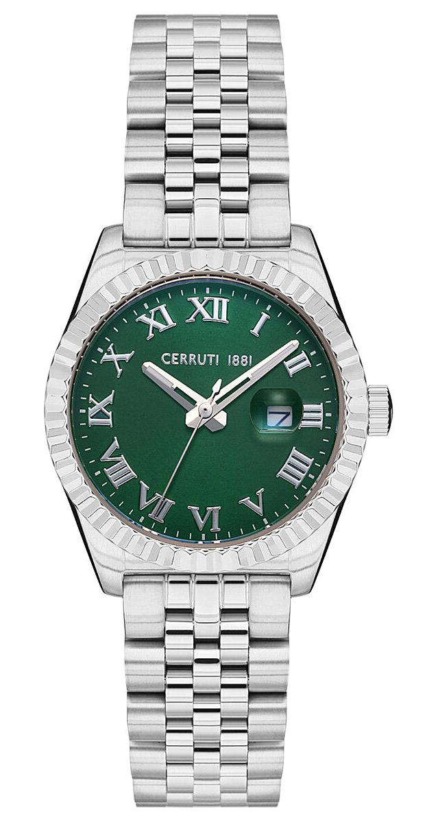 Cerruti 1881 CIWLG0037901 Takvimli 31 mm Gri Çelik Kordon Analog Kadın Kol Saati