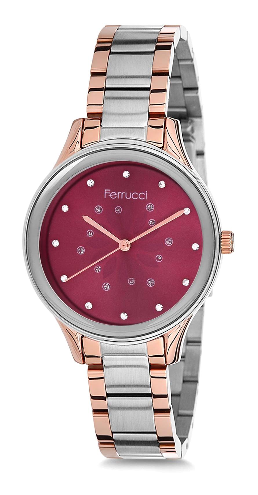 Ferrucci 9FM659 38 mm Gri Metal Kordon Analog Kadın Kol Saati