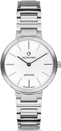 Pacomarine PM.19002.03 35 mm Gri Çelik Kordon Analog Kadın Kol Saati