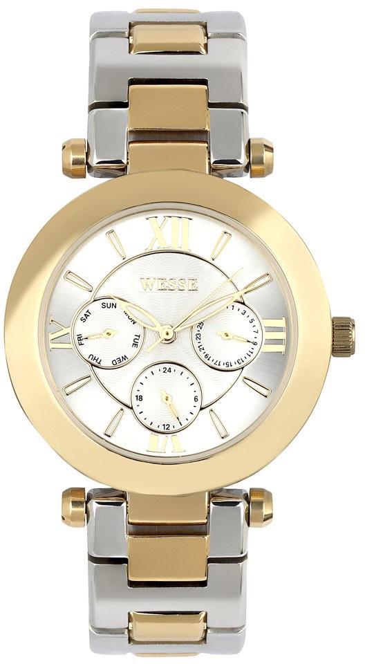 Wesse WWL101109 38 mm Altın-Gri Çelik Kordon Analog Kadın Kol Saati