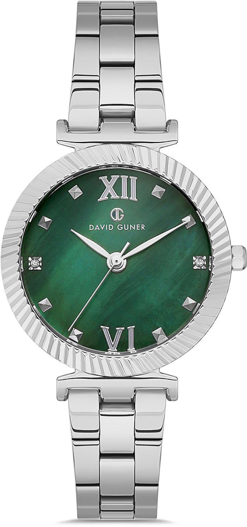 David Guner DG-8412LA-A10 33 mm Gri Çelik Kordon Analog Kadın Kol Saati