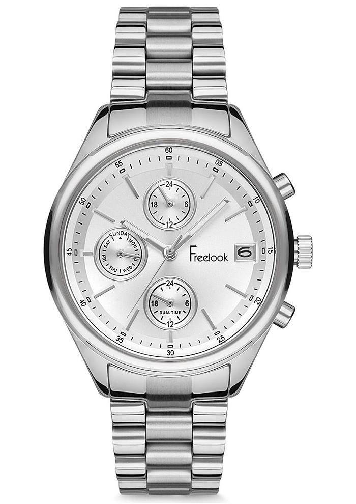 Freelook F.11.1005.01 38 mm Gri Çelik Kordon Analog Kadın Kol Saati