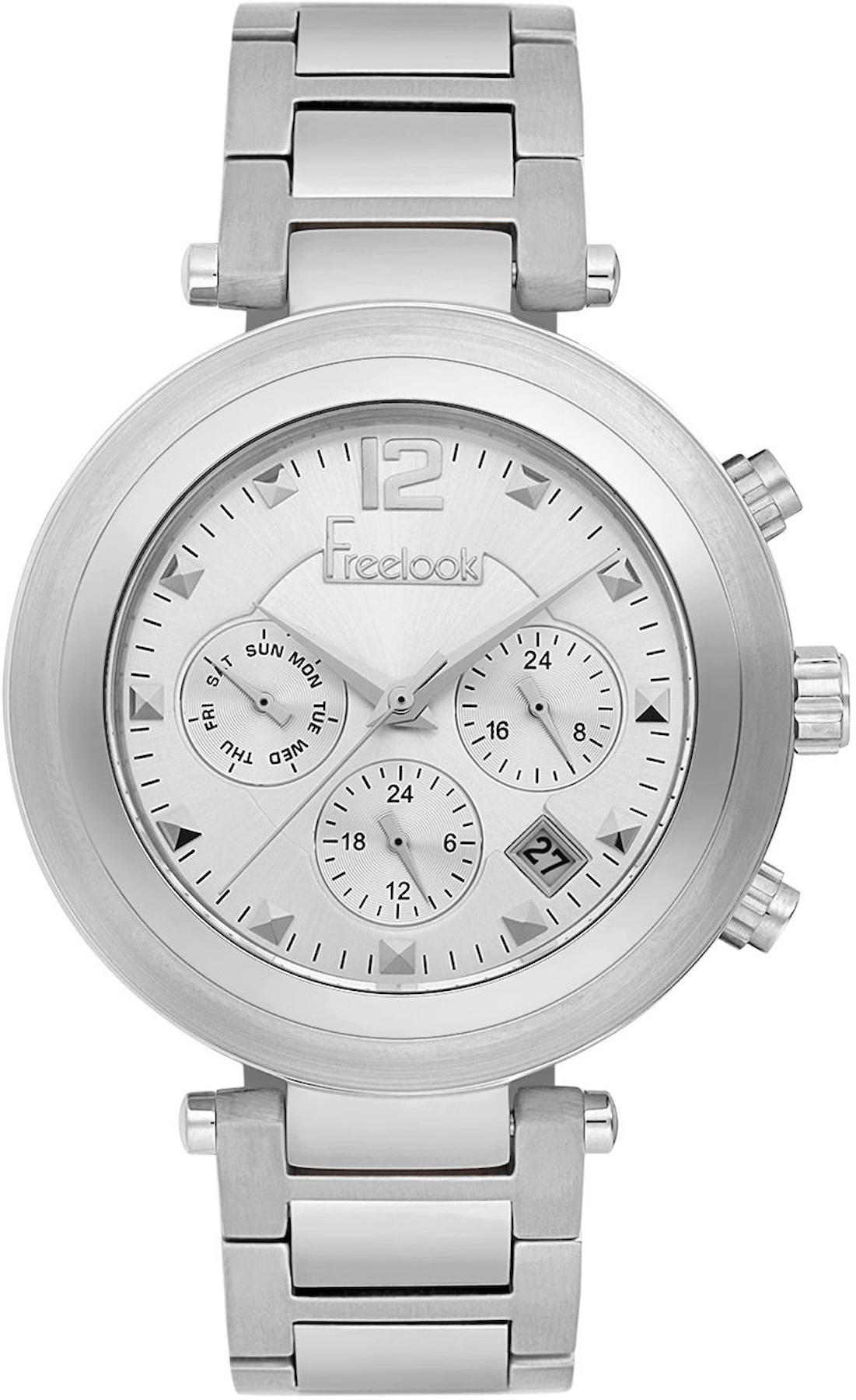 Freelook F.3.1002.05 34 mm Gri Çelik Kordon Analog Kadın Kol Saati
