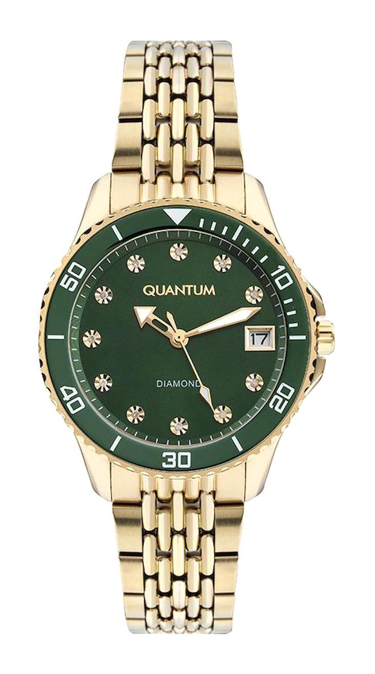 Quantum IML1059.170 Takvimli 36 mm Altın Çelik Kordon Analog Kadın Kol Saati