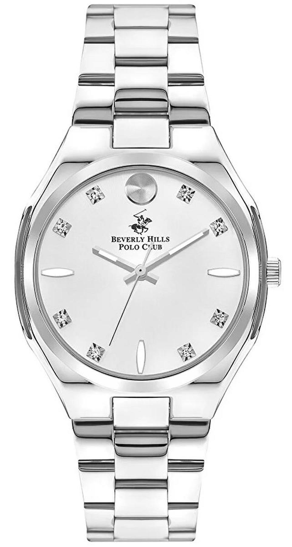 Beverly Hills Polo Club BP3385C.330 35 mm Gri Çelik Kordon Analog Kadın Kol Saati