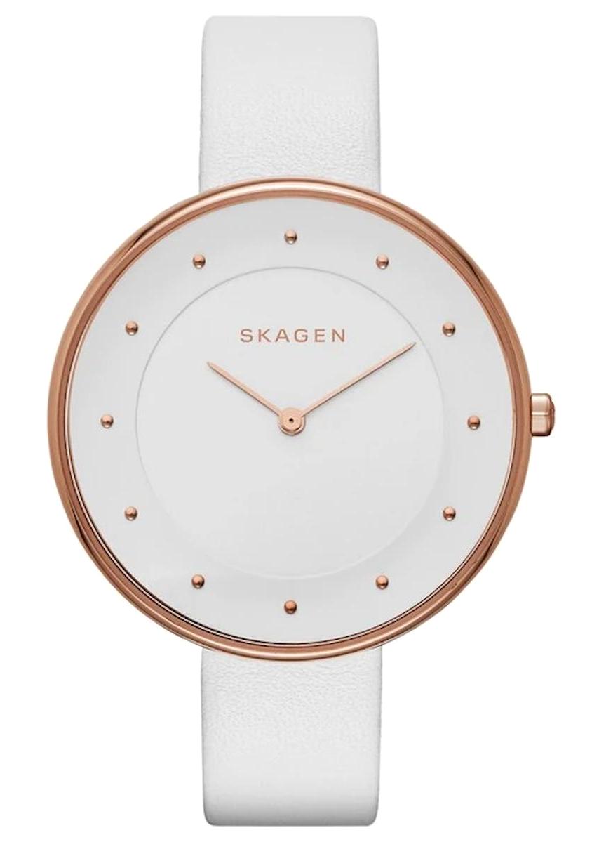 Skagen SKW2291 38 mm Beyaz Deri Kordon Analog Kadın Kol Saati