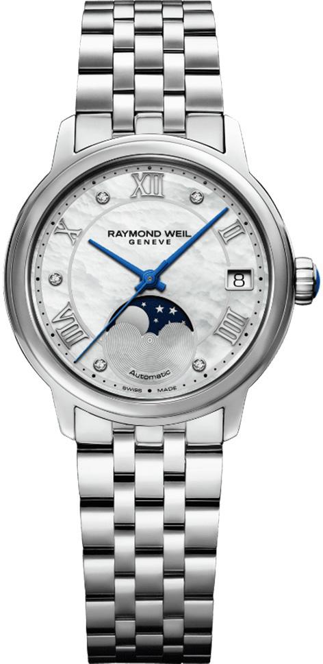 Raymond Weil RW2139-ST-00965 Takvimli 34 mm Gri Çelik Kordon Analog Kadın Kol Saati