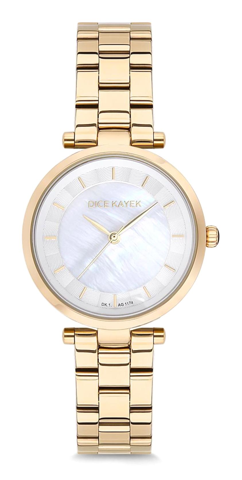 Dice Kayek DK.1.AG1174.08 30 mm Altın Çelik Kordon Analog Kadın Kol Saati