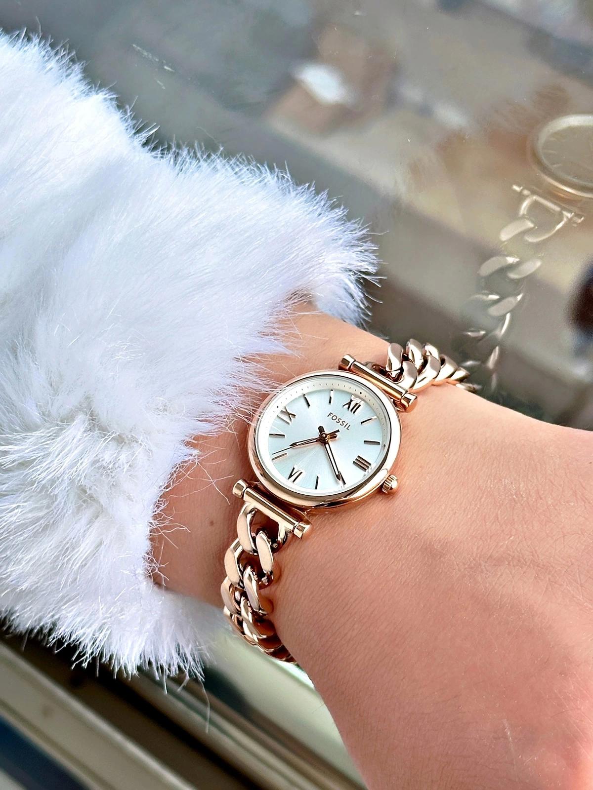 Fossil FES5330 26 mm Rose Gold Çelik Kordon Analog Kadın Kol Saati